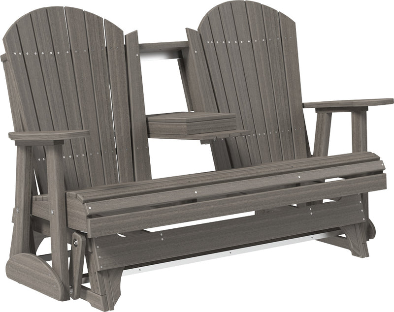 Adirondack 5 Foot Poly Glider with Console by LuxCraft