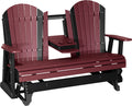 Adirondack 5 Foot Poly Glider with Console by LuxCraft