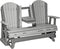 Adirondack 5 Foot Poly Glider with Console by LuxCraft