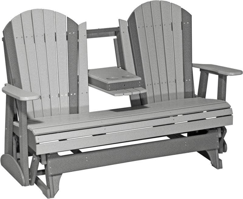 Adirondack 5 Foot Poly Glider with Console by LuxCraft