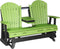 Adirondack 5 Foot Poly Glider with Console by LuxCraft