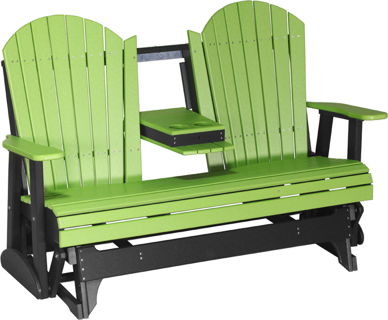 Adirondack 5 Foot Poly Glider with Console by LuxCraft