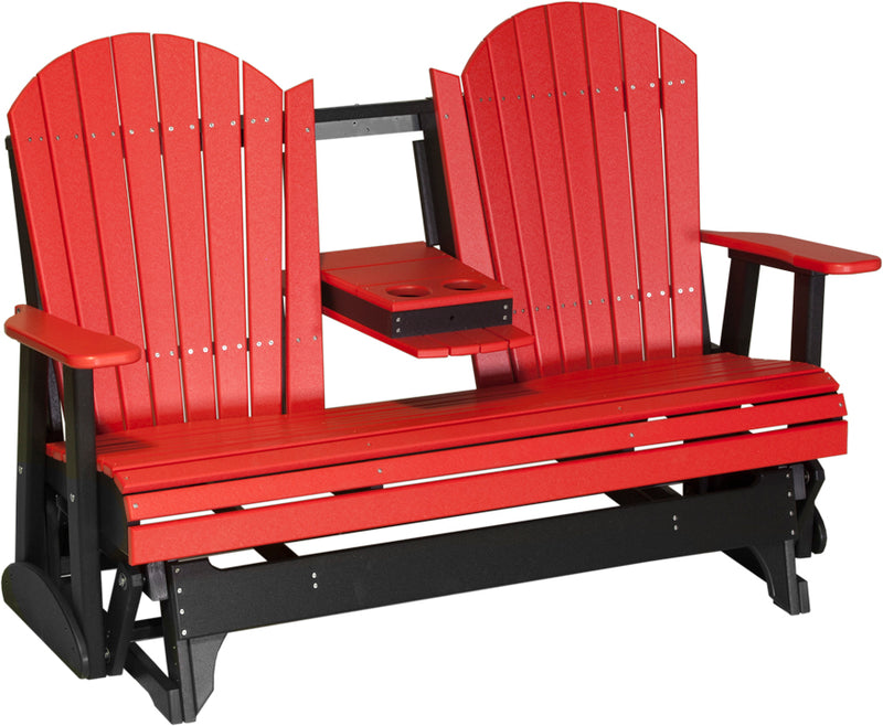 Adirondack 5 Foot Poly Glider with Console by LuxCraft