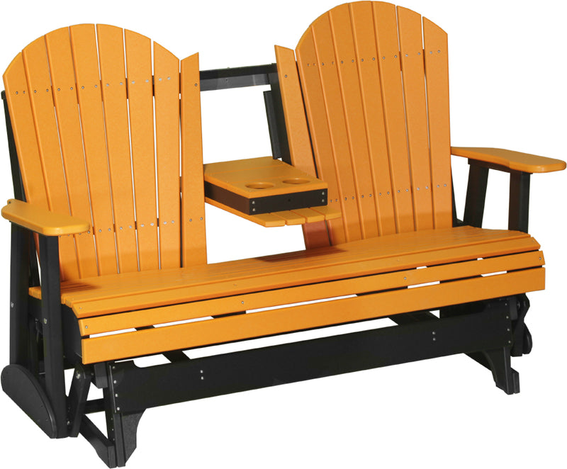Adirondack 5 Foot Poly Glider with Console by LuxCraft
