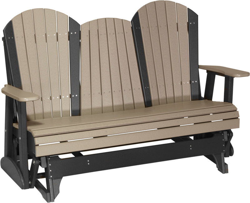 Adirondack 5 Foot Poly Glider with Console by LuxCraft