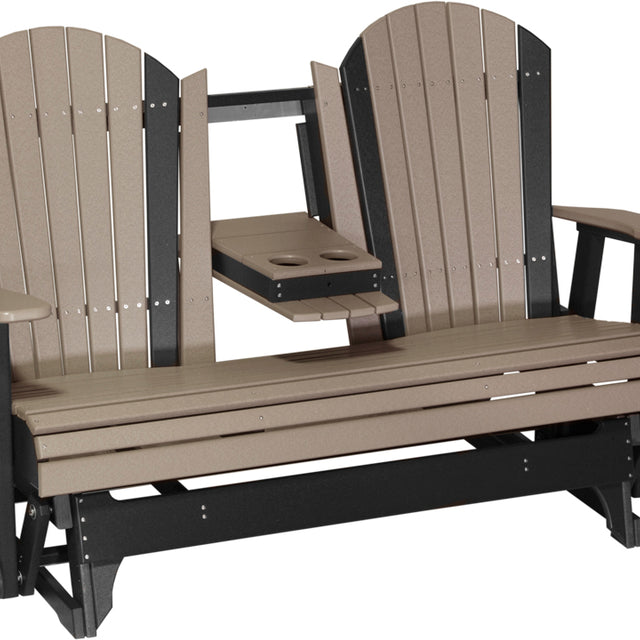 Adirondack 5 Foot Poly Glider with Console by LuxCraft