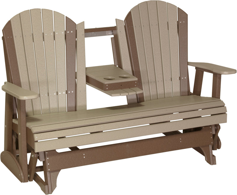 Adirondack 5 Foot Poly Glider with Console by LuxCraft
