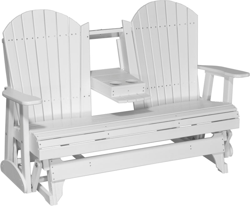 Adirondack 5 Foot Poly Glider with Console by LuxCraft