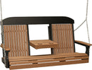 Classic Porch Swing 5 Foot with Fold Down Console by LuxCraft