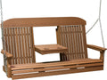 Classic Porch Swing 5 Foot with Fold Down Console by LuxCraft