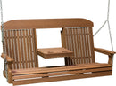 Classic Porch Swing 5 Foot with Fold Down Console by LuxCraft