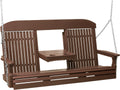 Classic Porch Swing 5 Foot with Fold Down Console by LuxCraft