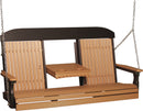 Classic Porch Swing 5 Foot with Fold Down Console by LuxCraft