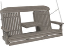 Classic Porch Swing 5 Foot with Fold Down Console by LuxCraft