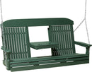 Classic Porch Swing 5 Foot with Fold Down Console by LuxCraft