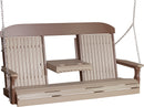 Classic Porch Swing 5 Foot with Fold Down Console by LuxCraft