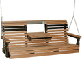 Plain Porch Swing 5 Foot with Fold Down Console by LuxCraft
