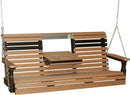 Plain Porch Swing 5 Foot with Fold Down Console by LuxCraft