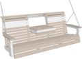 Plain Porch Swing 5 Foot with Fold Down Console by LuxCraft