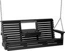 Plain Porch Swing 5 Foot with Fold Down Console by LuxCraft