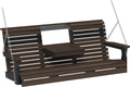 Plain Porch Swing 5 Foot with Fold Down Console by LuxCraft