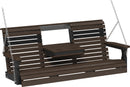 Plain Porch Swing 5 Foot with Fold Down Console by LuxCraft