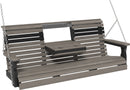 Plain Porch Swing 5 Foot with Fold Down Console by LuxCraft
