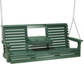 Plain Porch Swing 5 Foot with Fold Down Console by LuxCraft