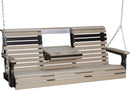 Plain Porch Swing 5 Foot with Fold Down Console by LuxCraft