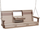 Plain Porch Swing 5 Foot with Fold Down Console by LuxCraft
