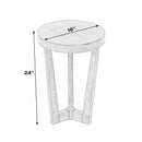 Aphra 16 in. W Round Wood Side Table with Tripod Base by Butler Specialty Company