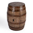 Lovell 18 in. W Round Wood Rustic Barrel Side Table with Storage by Butler Specialty Company