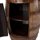 Lovell 18 in. W Round Wood Rustic Barrel Side Table with Storage by Butler Specialty Company