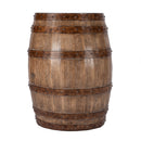 Lovell 18 in. W Round Wood Rustic Barrel Side Table with Storage by Butler Specialty Company
