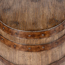Lovell 18 in. W Round Wood Rustic Barrel Side Table with Storage by Butler Specialty Company
