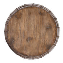 Lovell 18 in. W Round Wood Rustic Barrel Side Table with Storage by Butler Specialty Company