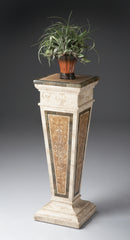 Augustus 14 in. W x 41 in. H Etched Fossil Stone Pedestal Stand by Butler Specialty Company