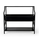 Keats 36 in. W Rectangular Iron 2-Tier Library Bookcase by Butler Specialty Company