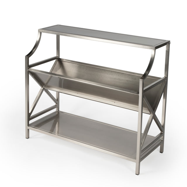 Keats 36 in. W Rectangular Iron 2-Tier Library Bookcase by Butler Specialty Company