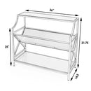 Keats 36 in. W Rectangular Iron 2-Tier Library Bookcase by Butler Specialty Company