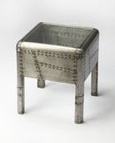 Midway 16 in. W Square Metal Aviator Themed End Table by Butler Specialty Company