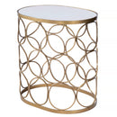 Talulah 20 in. W Oval Marble and Metal Side Table by Butler Specialty Company