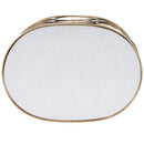 Talulah 20 in. W Oval Marble and Metal Side Table by Butler Specialty Company