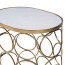 Talulah 20 in. W Oval Marble and Metal Side Table by Butler Specialty Company
