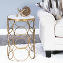 Talulah 20 in. W Oval Marble and Metal Side Table by Butler Specialty Company