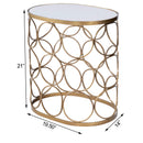 Talulah 20 in. W Oval Marble and Metal Side Table by Butler Specialty Company