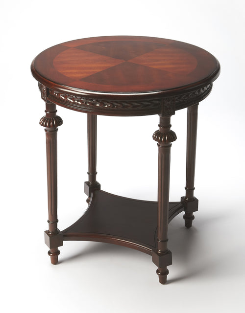Hellinger 24 in. W Round Wood Tall End Table with Open Shelf by Butler Specialty Company