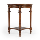 Hellinger 24 in. W Round Wood Tall End Table with Open Shelf by Butler Specialty Company