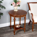 Hellinger 24 in. W Round Wood Tall End Table with Open Shelf by Butler Specialty Company