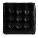 Leon 18 in. Square Button Tufted Leather Cube Ottoman by Butler Specialty Company
